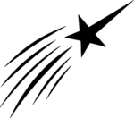 Shooting Star SVG Sleek Silhouette Vector