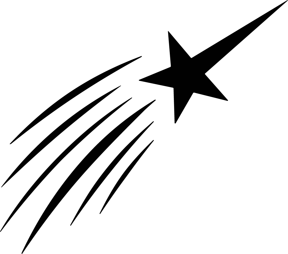 Shooting Star SVG Sleek Silhouette Vector - Image 1
