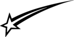 Shooting Star SVG Streaking Silhouette Vector