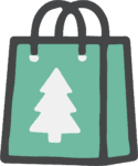 Shopping Bag Tree SVG Festive Simplicity Vector