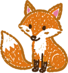 Sitting Fox SVG Whimsical Woodland Vector