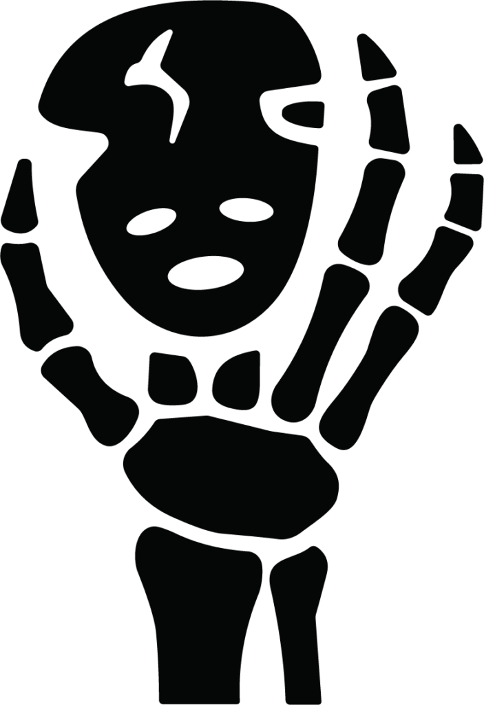 Skeleton Mask Figure SVG Eerie Silhouette Vector