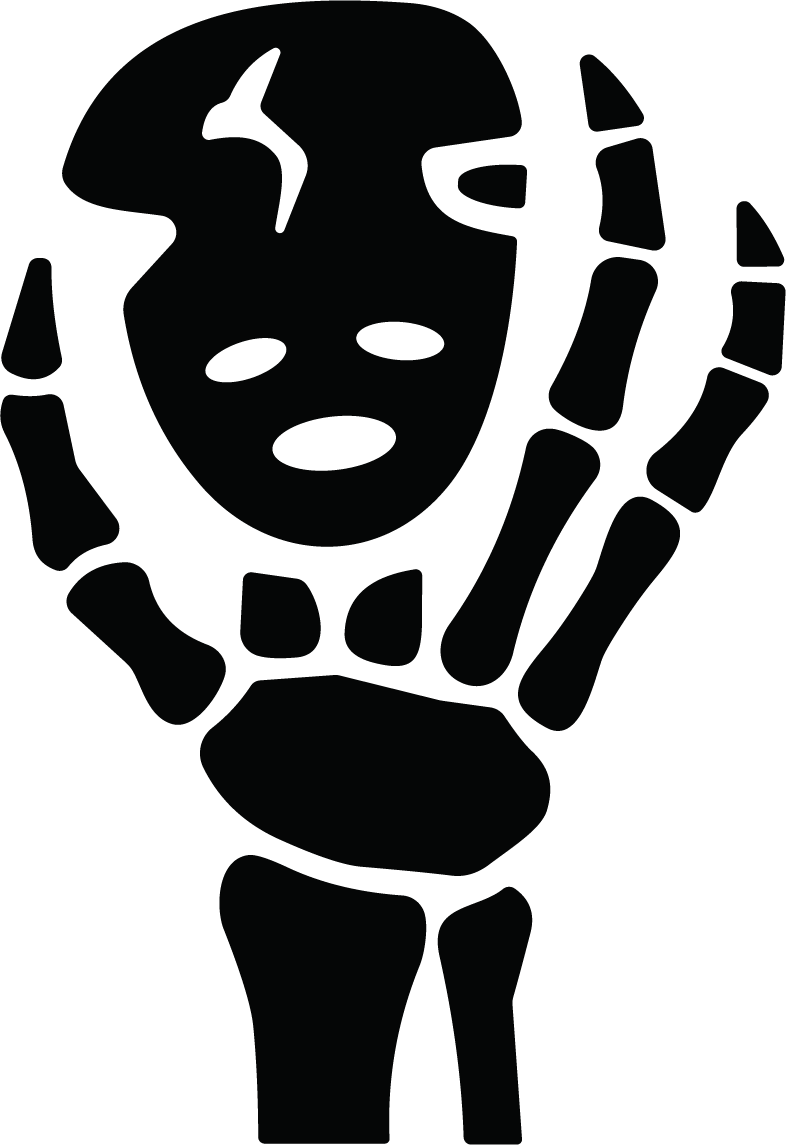 Skeleton Mask Figure SVG Eerie Silhouette Vector - Image 1