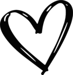 Sketched Heart SVG Bold Brushstroke Vector