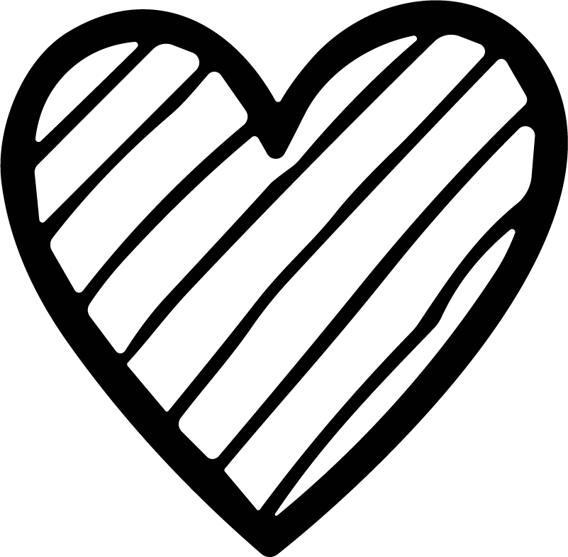 Sketched Heart SVG Bold Scribbled Vector