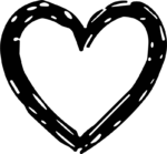 Sketchy Heart SVG Rough Ink Vector