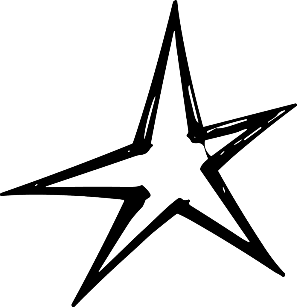 Sketchy Star SVG Rough Outline Vector