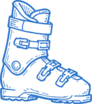 Ski Boot SVG Bold Outline Vector