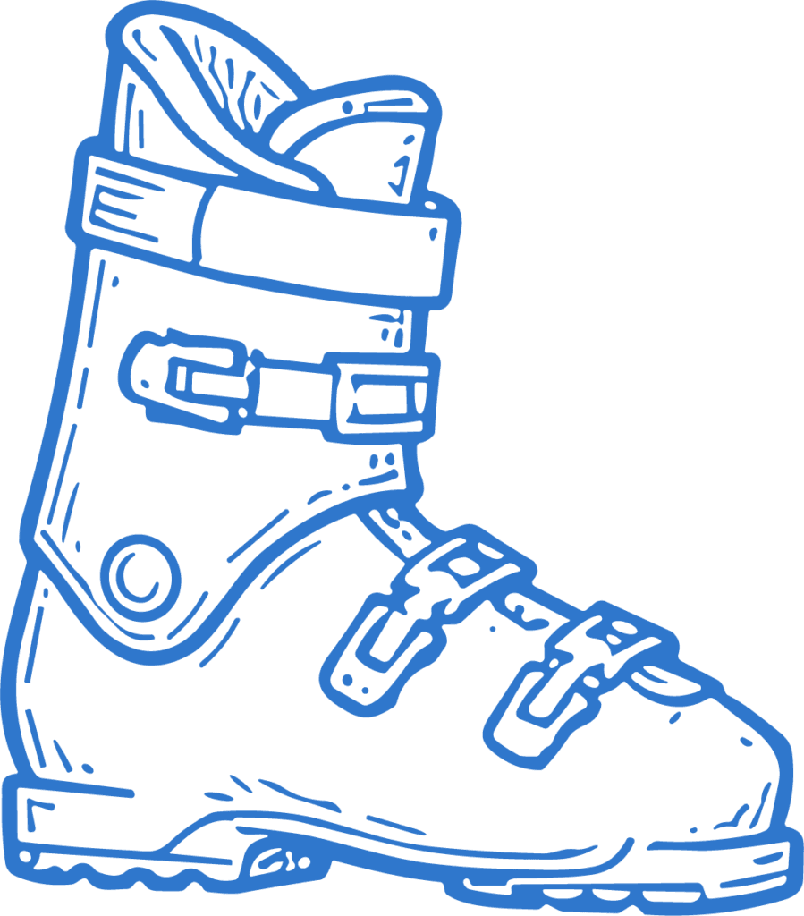 Ski Boot SVG Bold Outline Vector