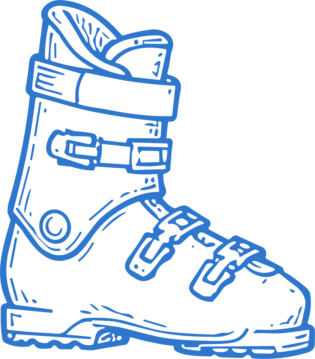 Ski Boot SVG Bold Outline Vector - Image 1