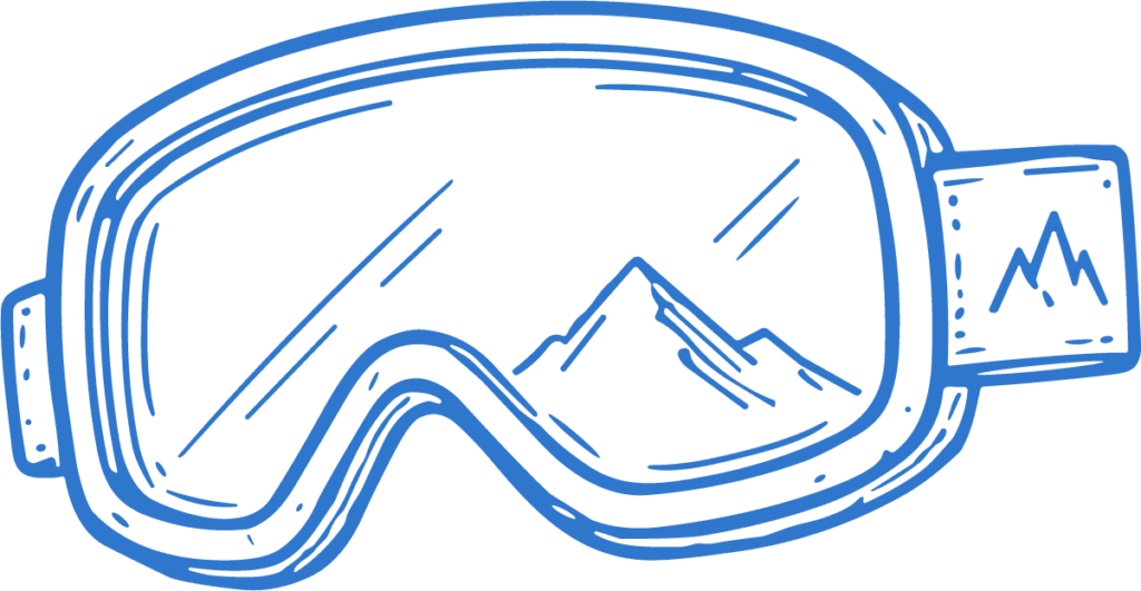 Ski Goggles SVG Mountain Reflection Vector