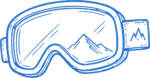 Ski Goggles SVG Mountain Reflection Vector