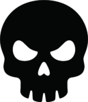 Skull SVG Menacing Silhouette Vector