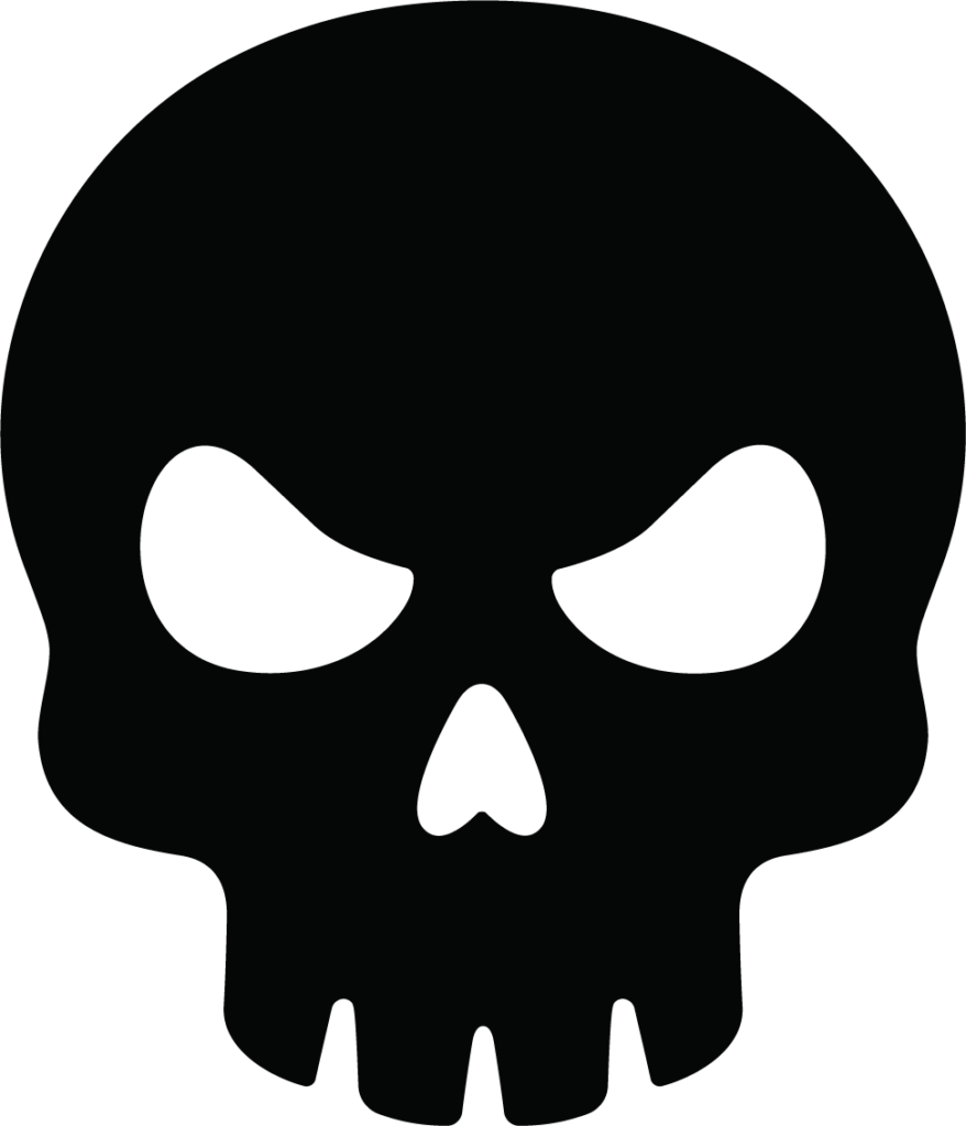 Skull SVG Menacing Silhouette Vector