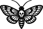 Skull Moth SVG Gothic Engraving Vector