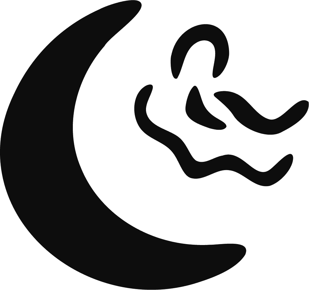 Sleeping Moon Face SVG Dreamy Nightfall Vector