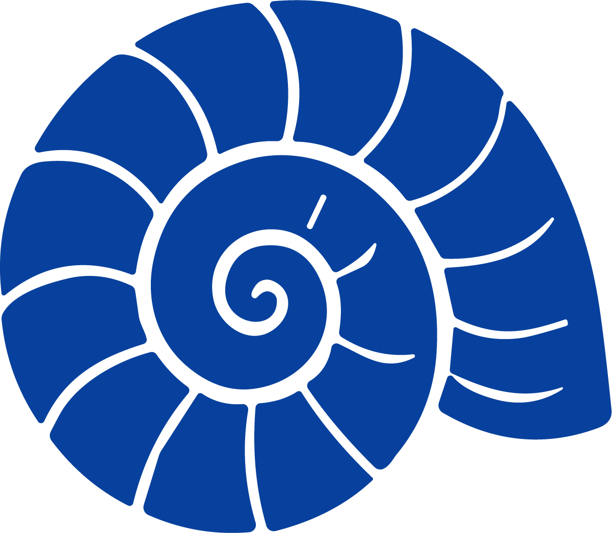 Snail Shell SVG Blue Spiral Vector - Image 1