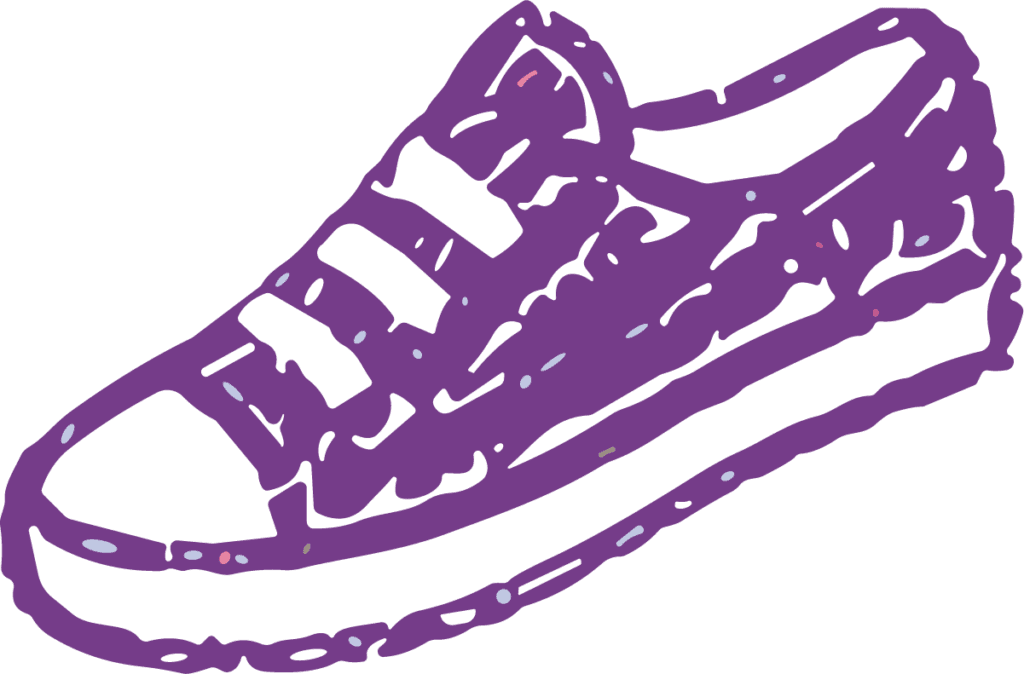 Sneaker Shoe SVG Sketchy Purple Vector
