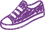 Sneaker Shoe SVG Sketchy Purple Vector