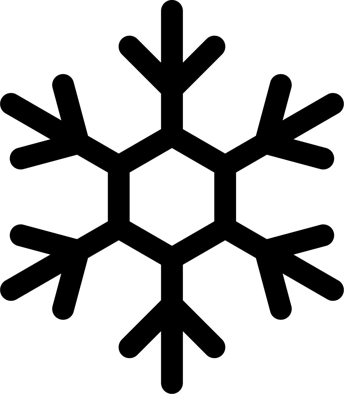 Snowflake SVG Simple Winter Vector - Image 1
