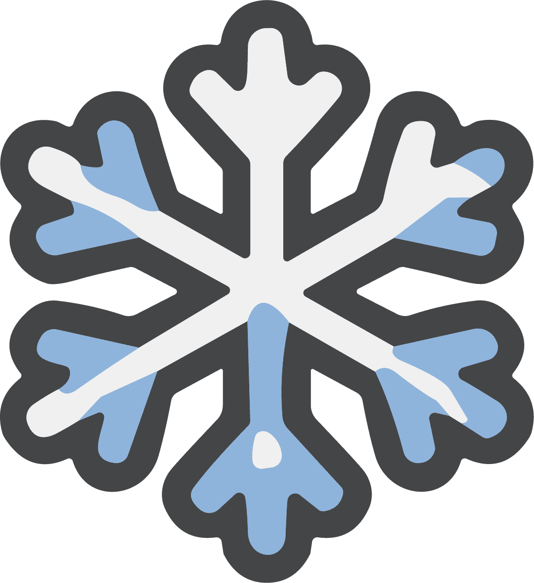 Snowflake SVG Frosty Blue Vector - Image 1