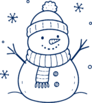 Snowman SVG Cozy Winter Vector