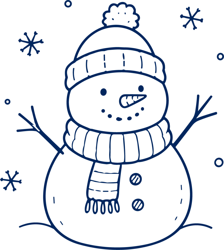 Snowman SVG Cozy Winter Vector