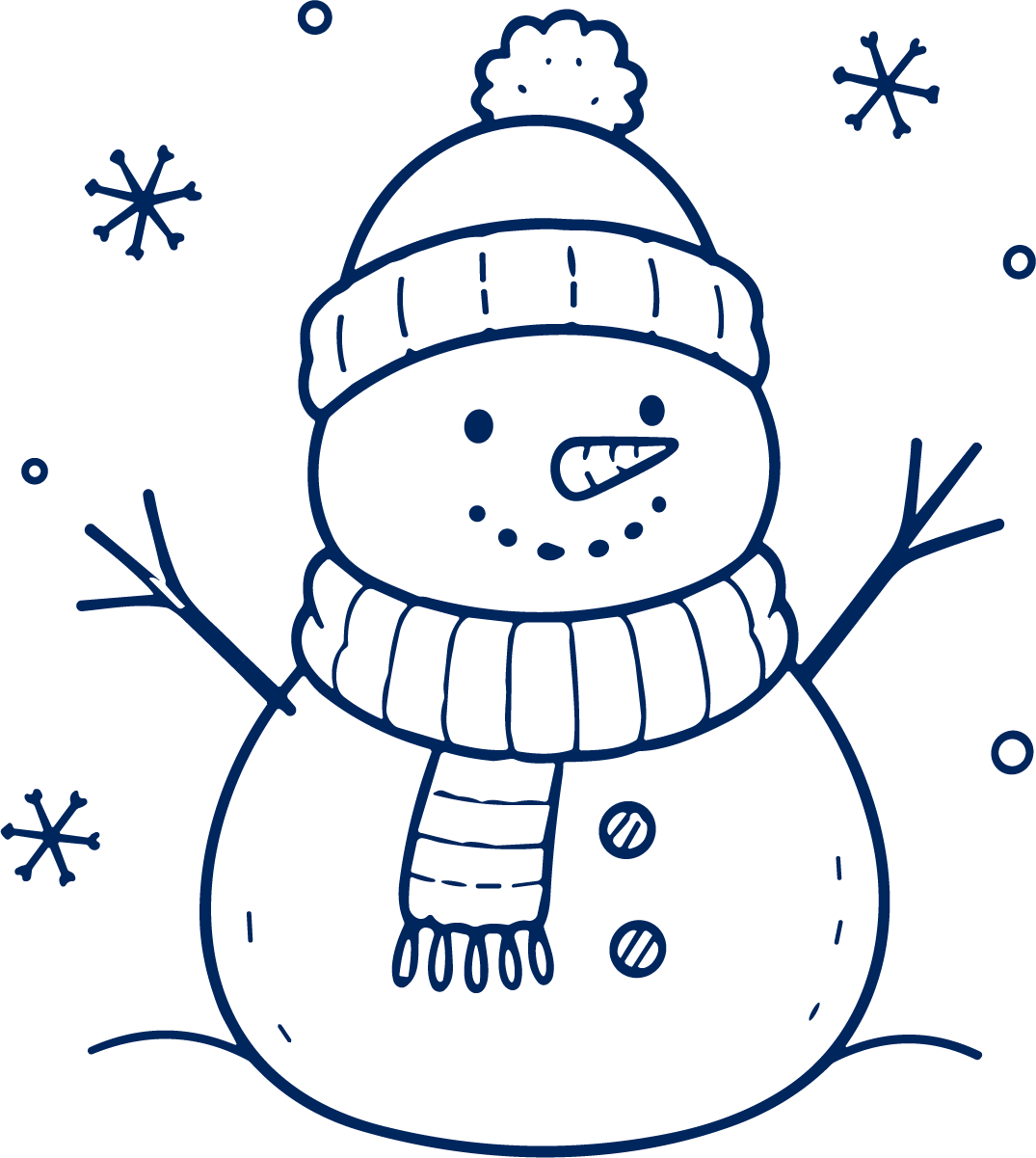 Snowman SVG Cozy Winter Vector - Image 1