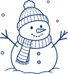Snowman SVG Cozy Winter Vector