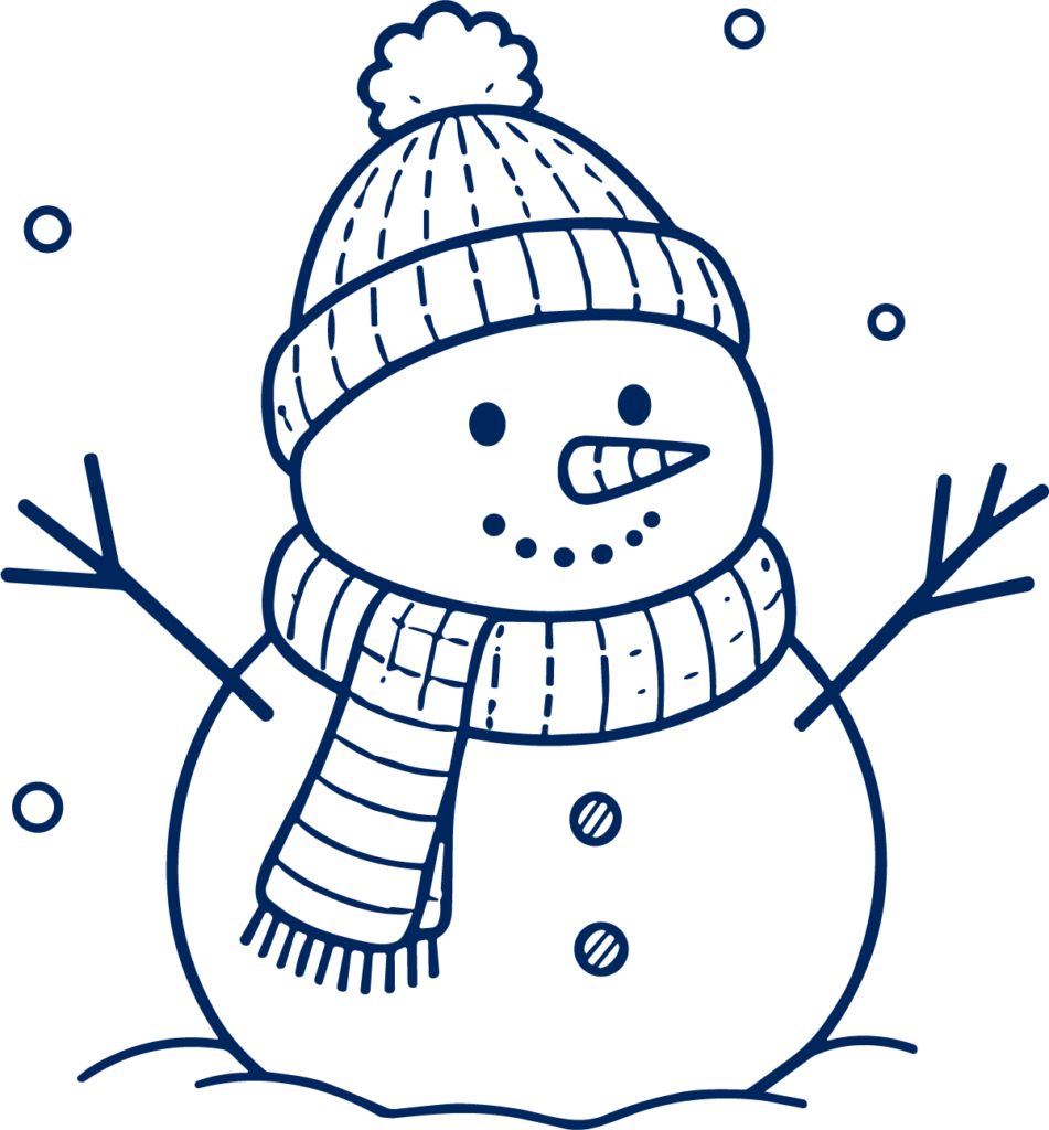 Snowman SVG Cozy Winter Vector