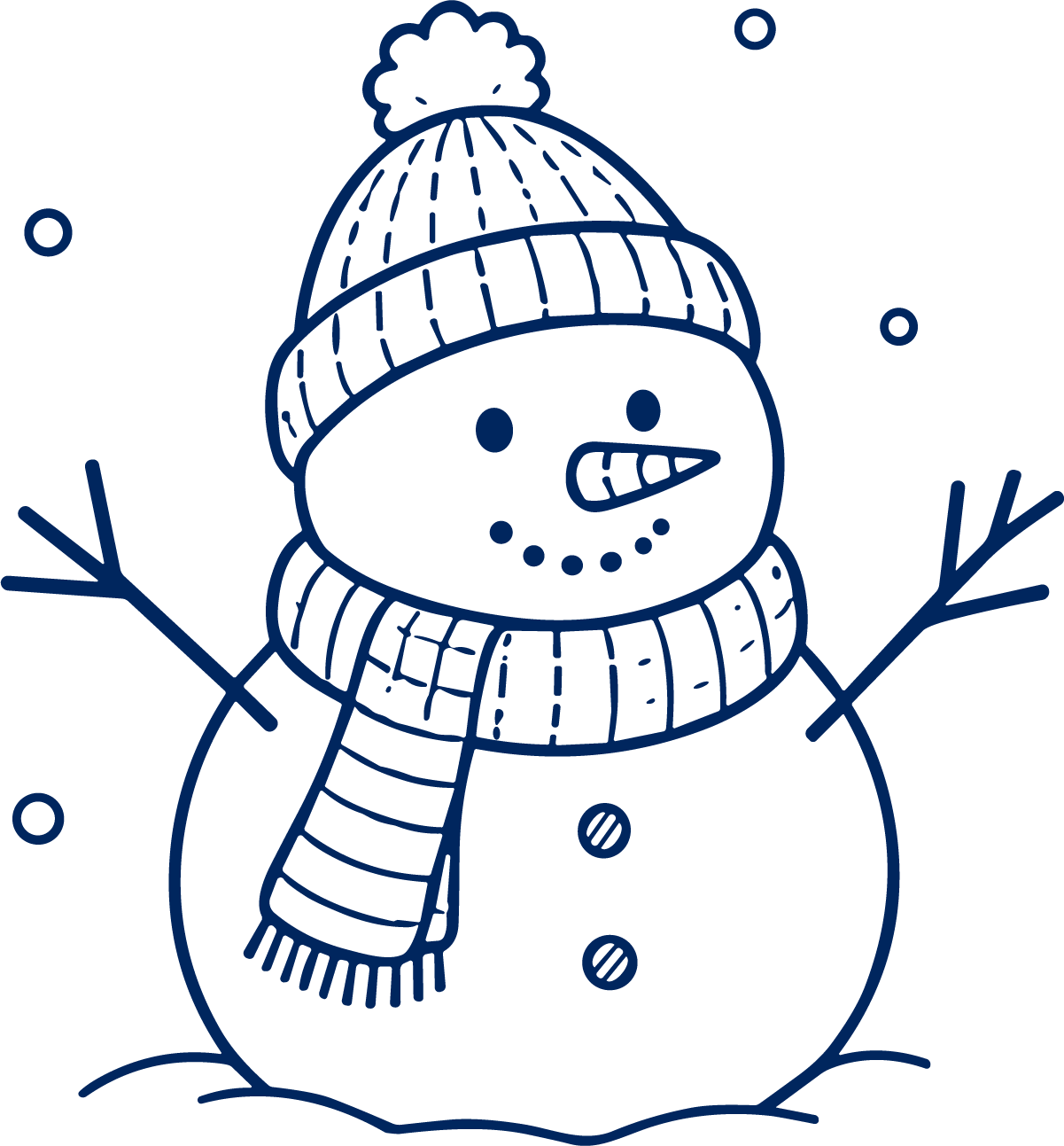 Snowman SVG Cozy Winter Vector - Image 1