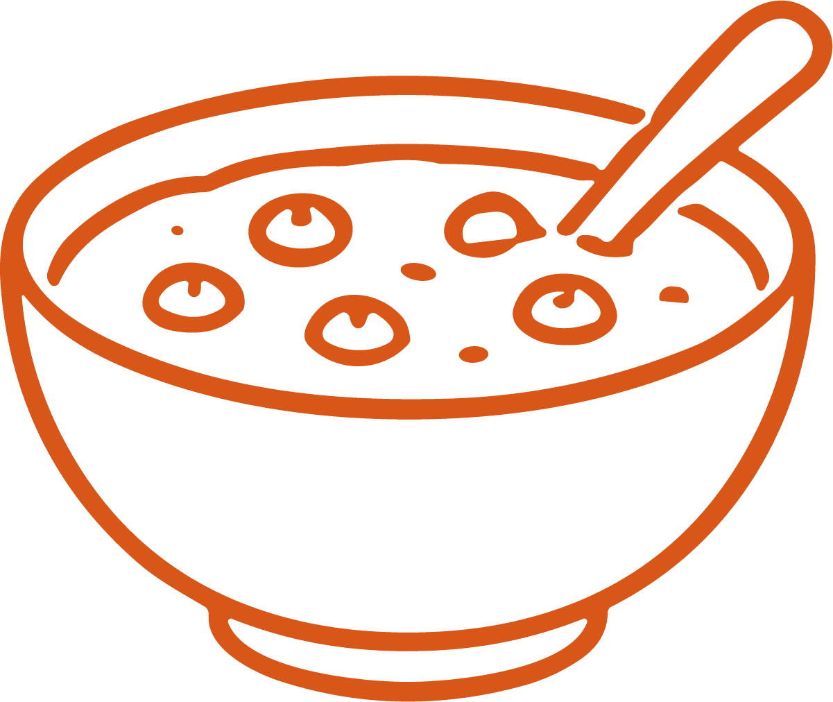 Soup Bowl SVG Simple Outline Vector - Image 1