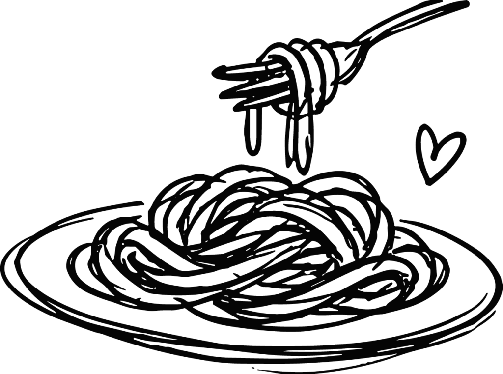 Spaghetti Plate SVG Sketchy Twirl Vector