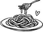 Spaghetti Plate SVG Sketchy Twirl Vector