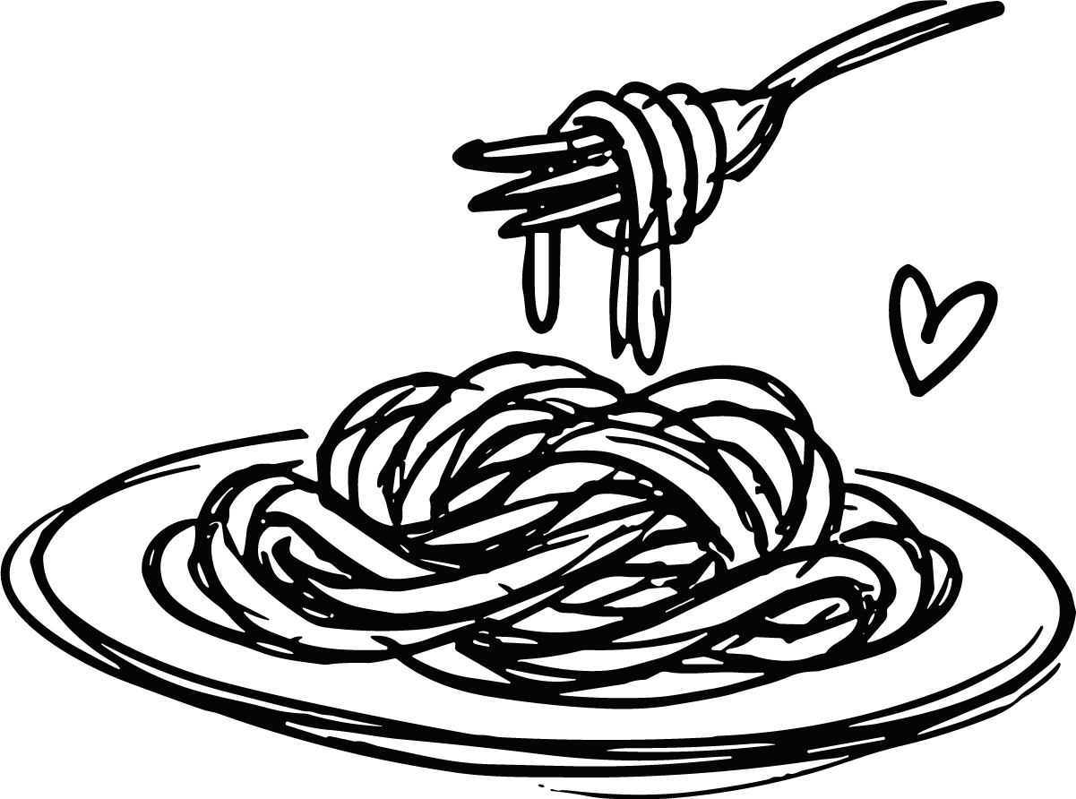 Spaghetti Plate SVG Sketchy Twirl Vector - Image 1