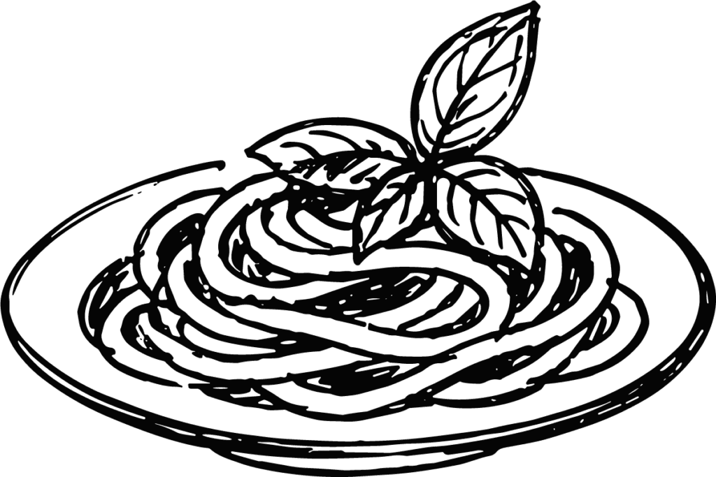 Spaghetti Plate SVG Swirled Line Vector