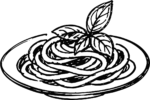 Spaghetti Plate SVG Swirled Line Vector
