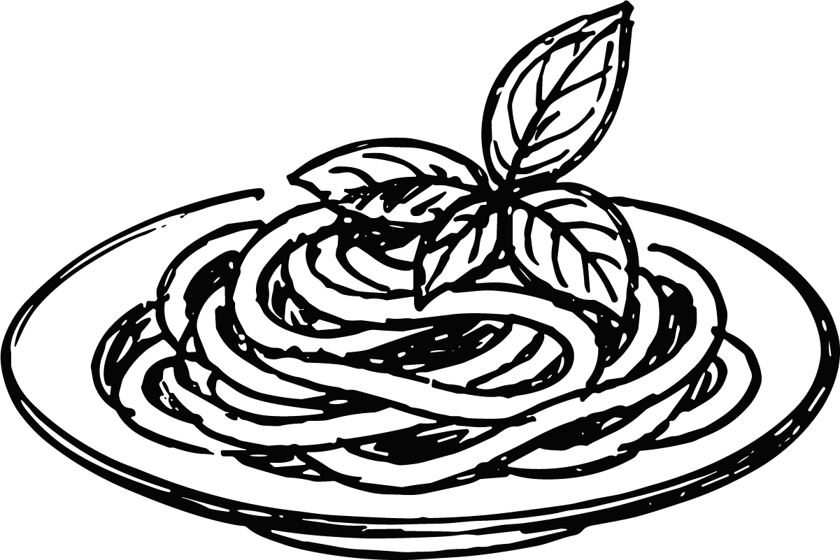 Spaghetti Plate SVG Swirled Line Vector - Image 1