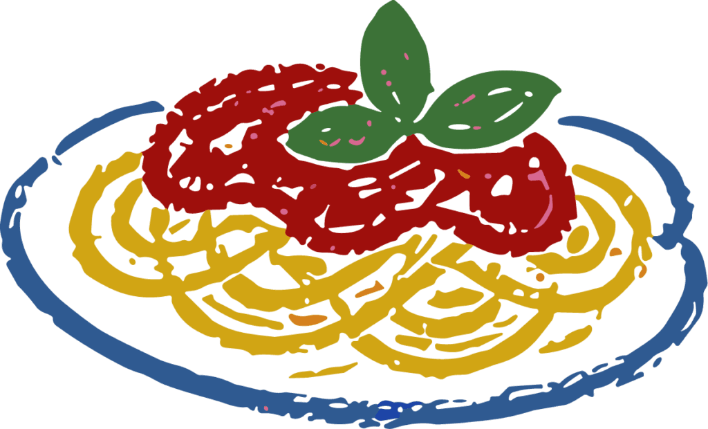 Spaghetti Plate SVG Sketchy Italian Vector