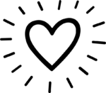 Sparkling Heart SVG Radiant Outline Vector