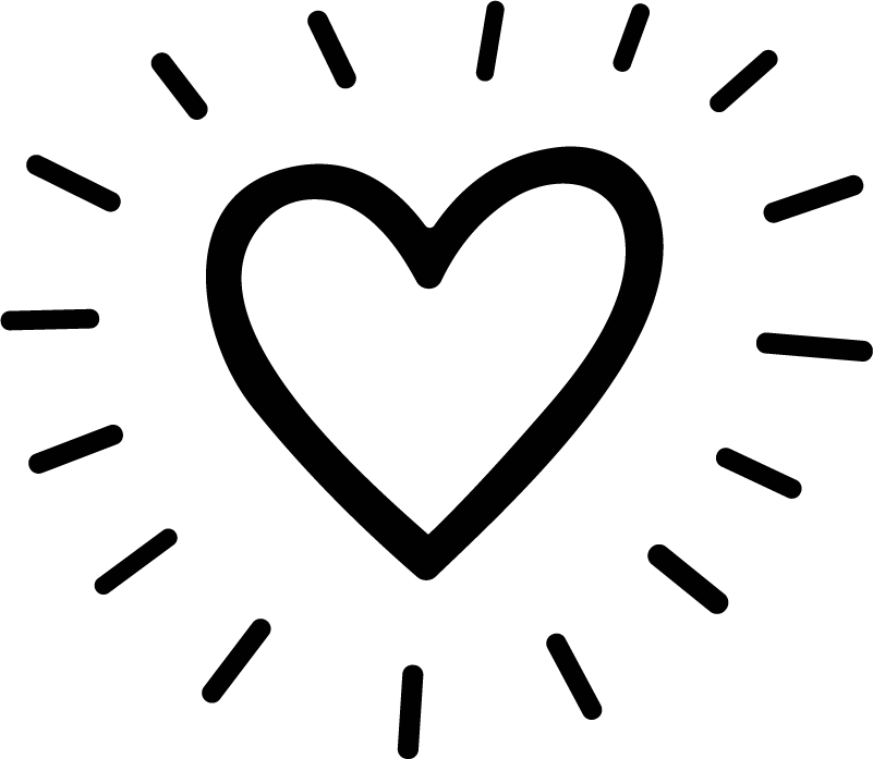 Sparkling Heart SVG Radiant Outline Vector