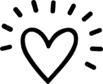 Sparkling Heart SVG Radiant Outline Vector