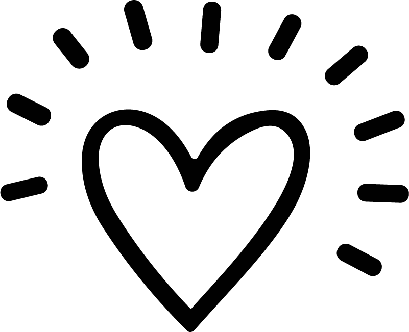 Sparkling Heart SVG Radiant Outline Vector