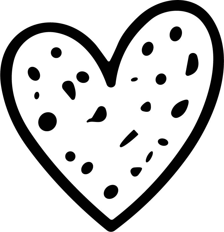 Speckled Heart SVG Playful Polka Dot Vector