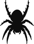 Spider Silhouette SVG Creepy Crawly Vector