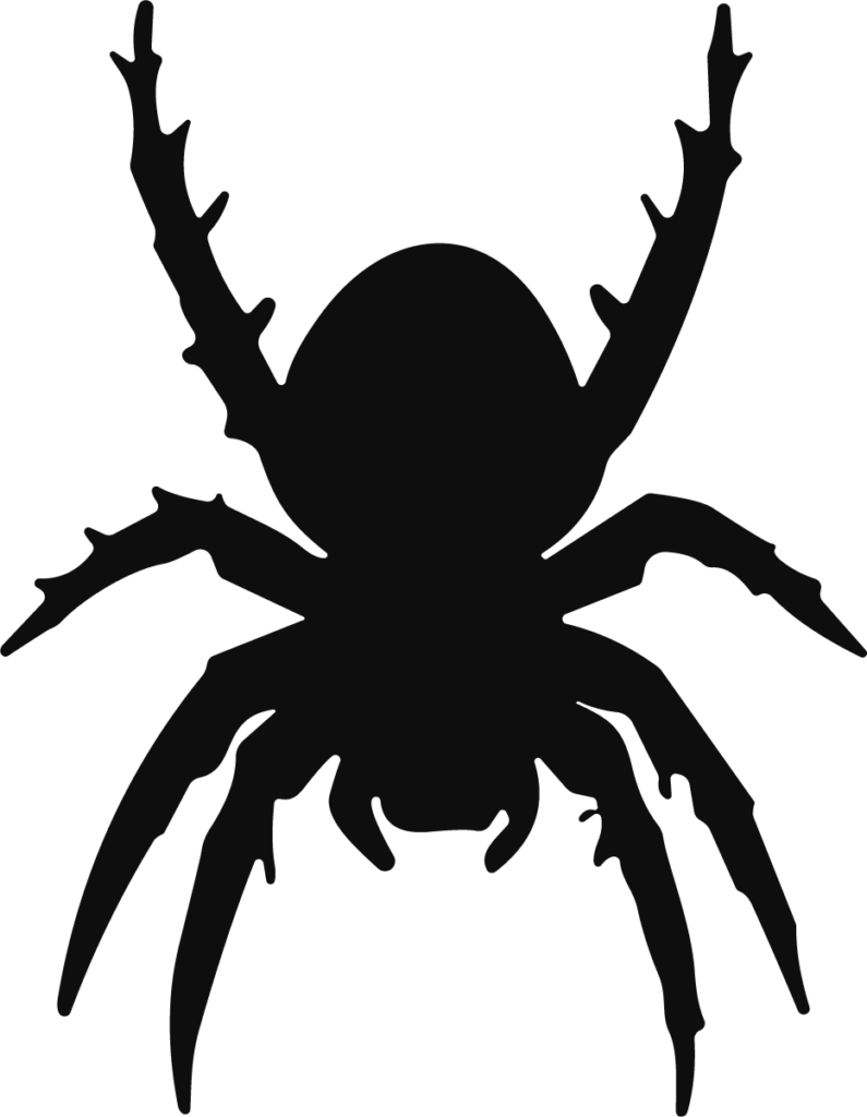 Spider Silhouette SVG Creepy Crawly Vector