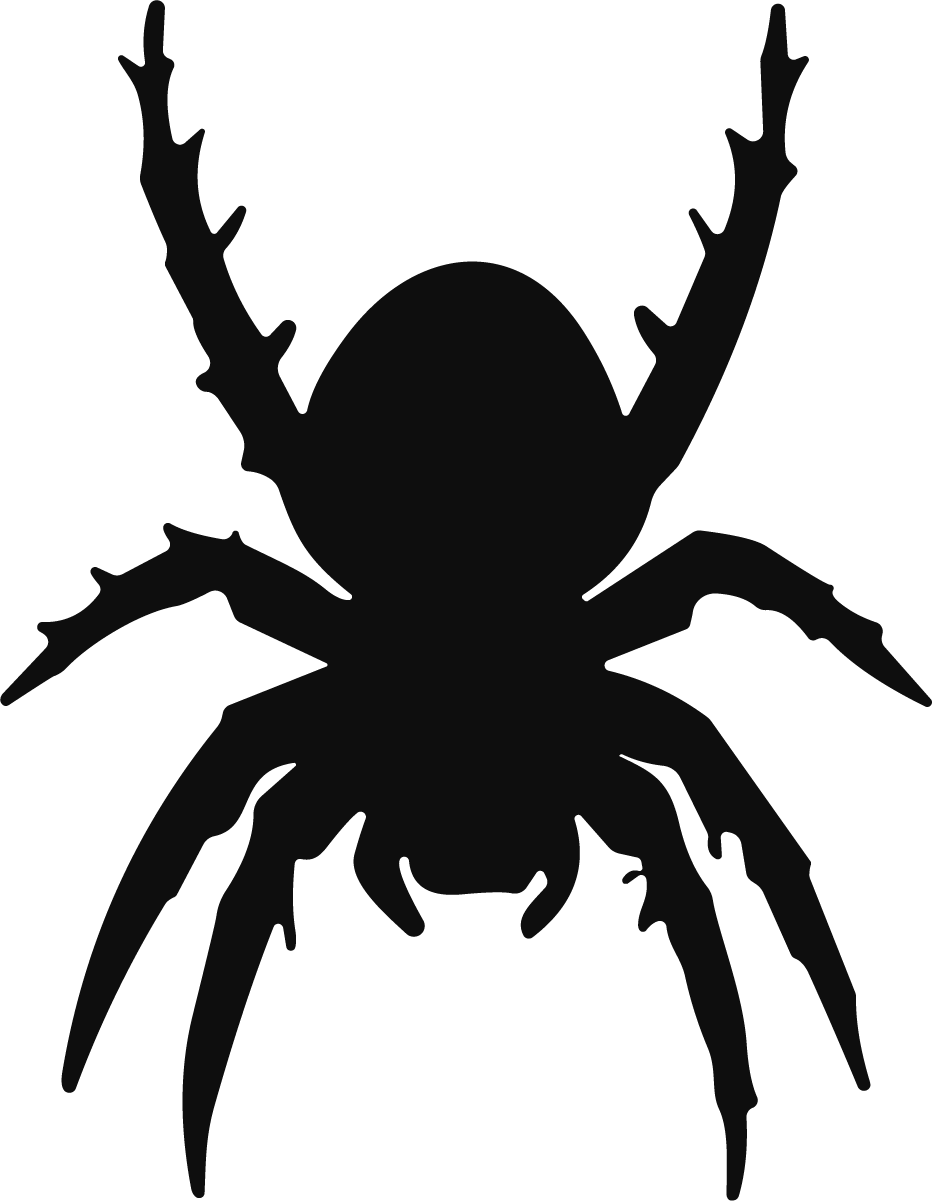 Spider Silhouette SVG Creepy Crawly Vector - Image 1