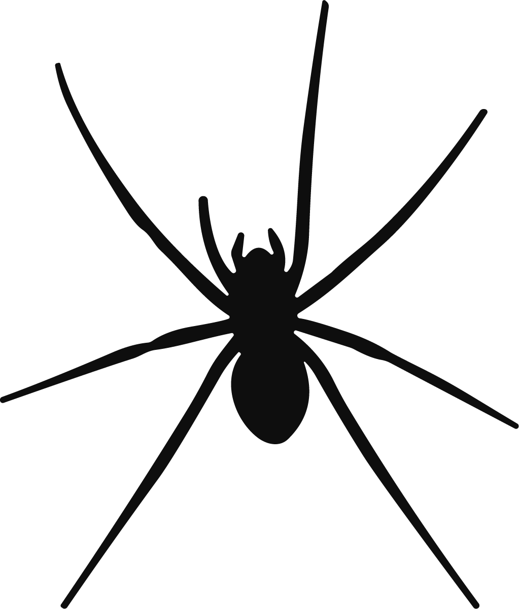 Spider Silhouette SVG Creepy Crawly Vector - Image 1