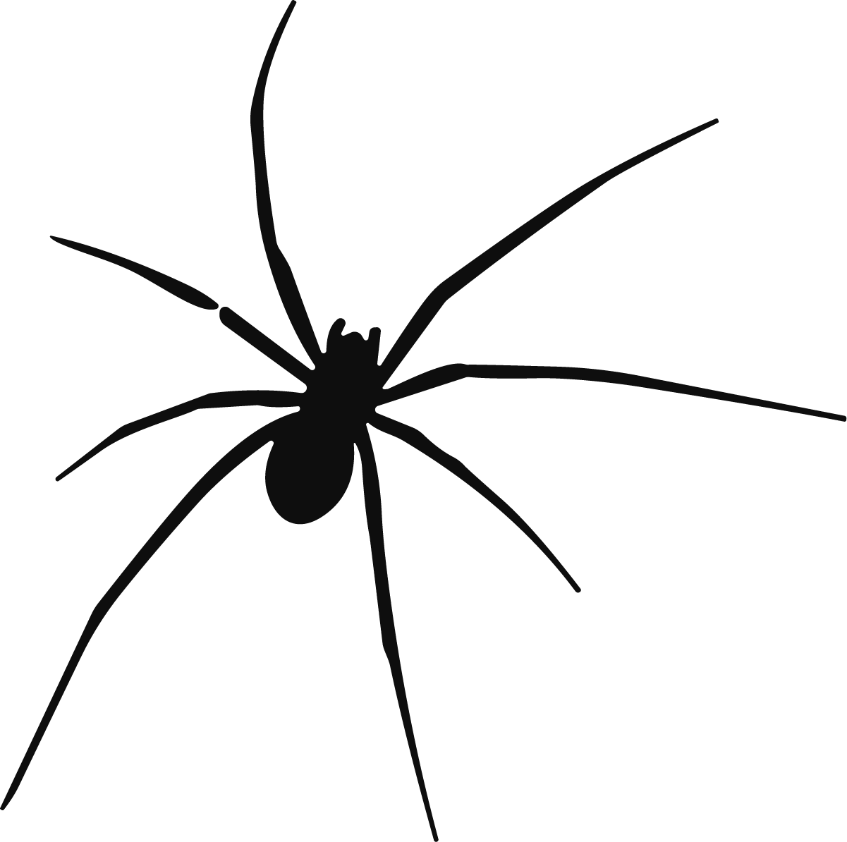 Spider Silhouette SVG Creepy Crawly Vector - Image 1
