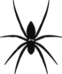 Spider Silhouette SVG Creepy Crawly Vector